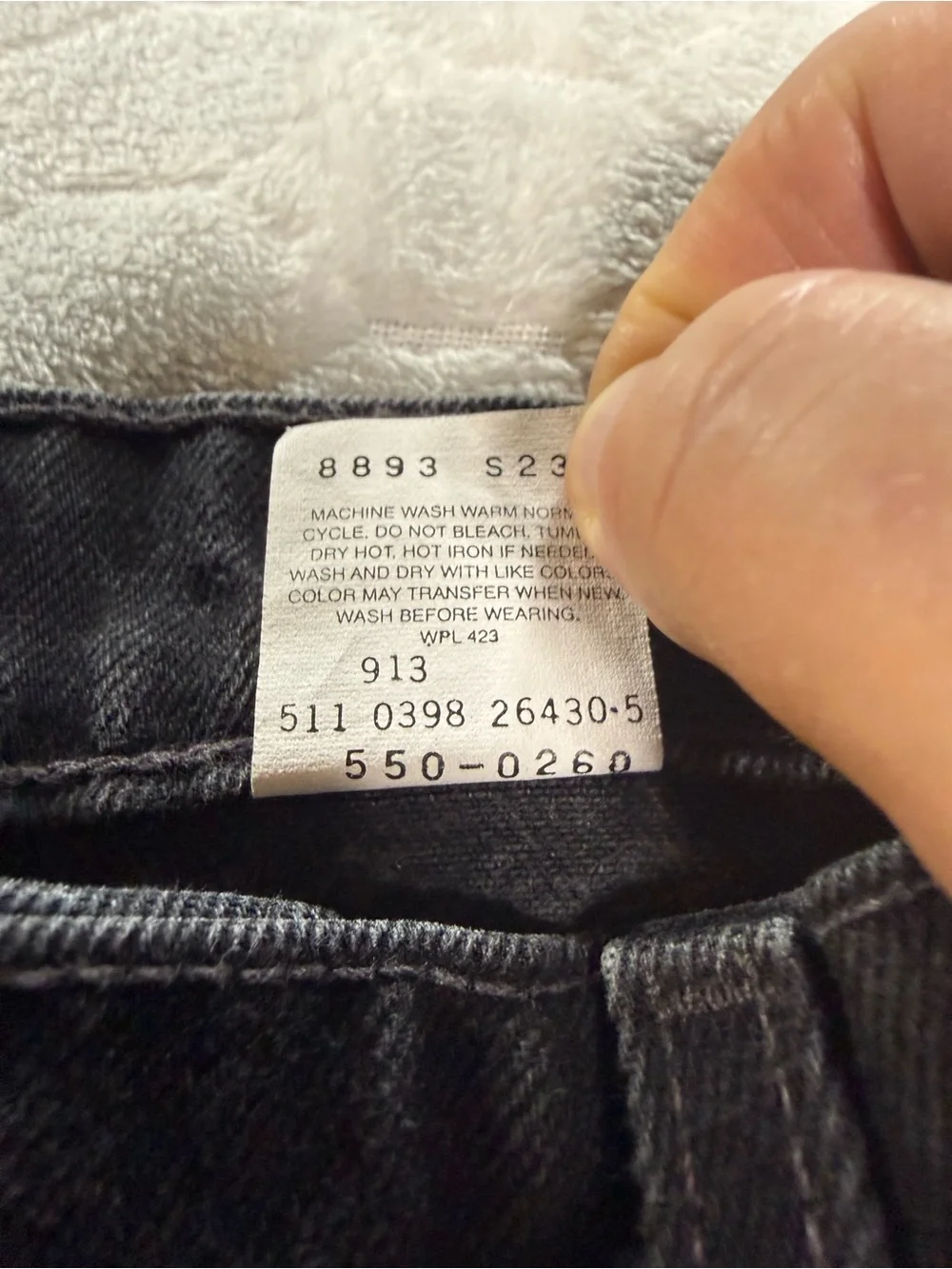 Vintage 1998 Levi’s 550 Black Jeans USA Made 38x30 Fits 36x30